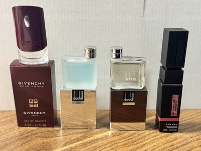 Men's Mini Cologne Lot Givenchy Dunhill Burberry Sport EDT w/ Boxes