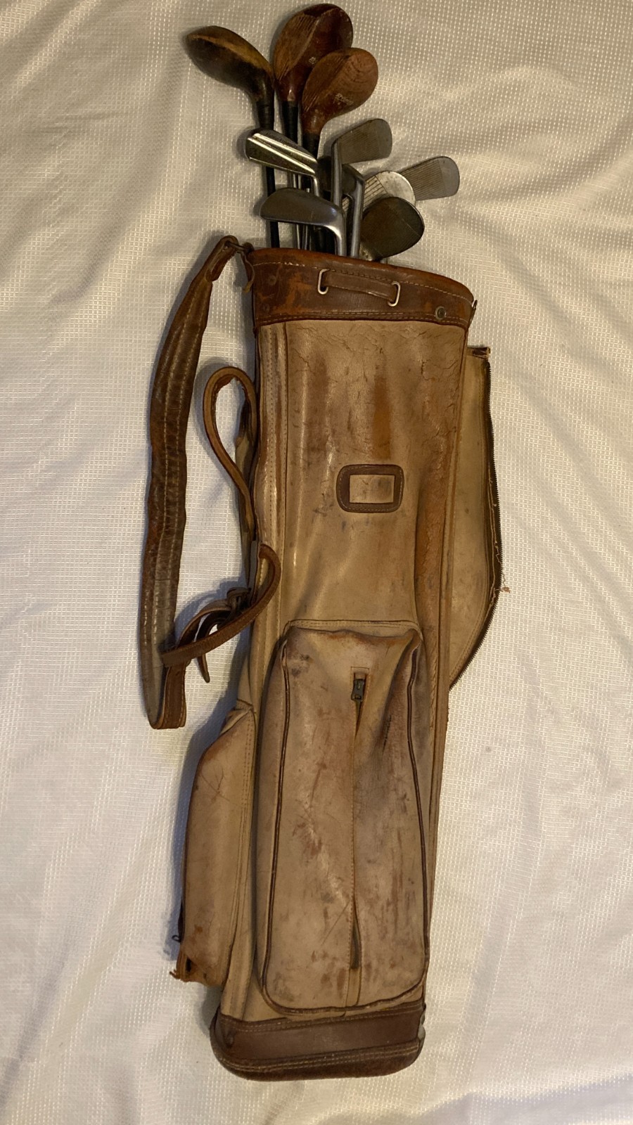 Vtg Golf Lot | Spalding Bag | Wilson Persimmon Kroydon Ridgewood