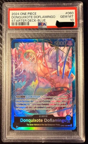 One Piece TCG - Donquixote Doflamingo - Leader - OP01-060 - English - PSA 10