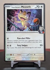 Pokemon Team Rocket's Meowth #149/182 Destined Rivals English Cosmos Holo