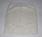 Women's SIMPLY EMMA Ivory Lace Skirt Size 3X