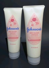  2  Johnson's Creamy Baby Oil w/ Coconut  Honeysuckle  8 oz. Each Sealed.