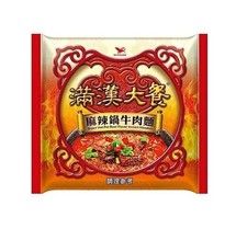 (12 PACKS) NEW UNI-PRESIDENT Hot Pot Beef Instant Noodle 統一 滿漢大餐 麻辣鍋牛肉麵 (12包)