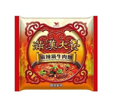 (12 PACKS) NEW UNI-PRESIDENT Hot Pot Beef Instant Noodle 統一 滿漢大餐 麻辣鍋牛肉麵 (12包)