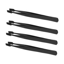 4Pcs No Scratch Fine Tip Stamp Tweezers with Smooth Edge for Stamp Collecting