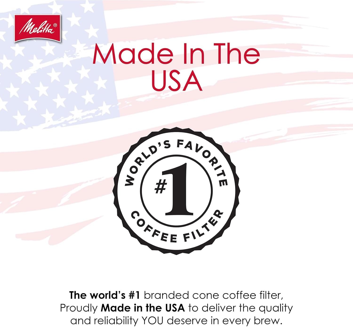 Melitta #2 Cone Coffee Filters, Natural Brown, 100 Count (Pack of 6) - 600 total