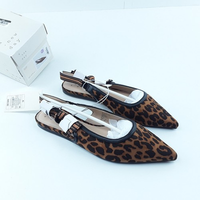 #ad A New Day London Pump Womens Brown Leopard Print Pointed Toe Flat Shoes $18.99
