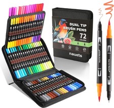 60/72 Colors Brush  Fine Dual Tip Watercolor Markers for Adult Coloring Books