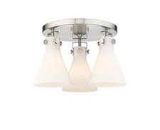 Innovations Lighting 411-3F-11-20 Newton Cone Flush Newton Cone 3 - White
