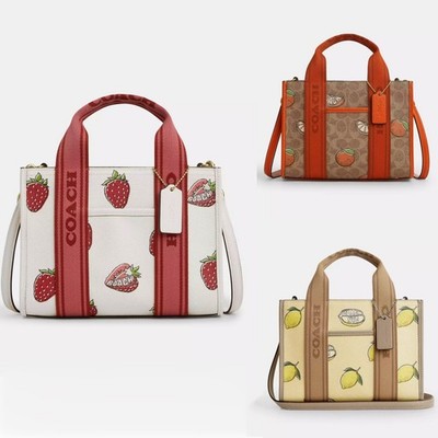 NWT Coach CAR80 CAR81 CAR79 Smith Tote Bag 24 Coated Canvas Smooth Leather $378