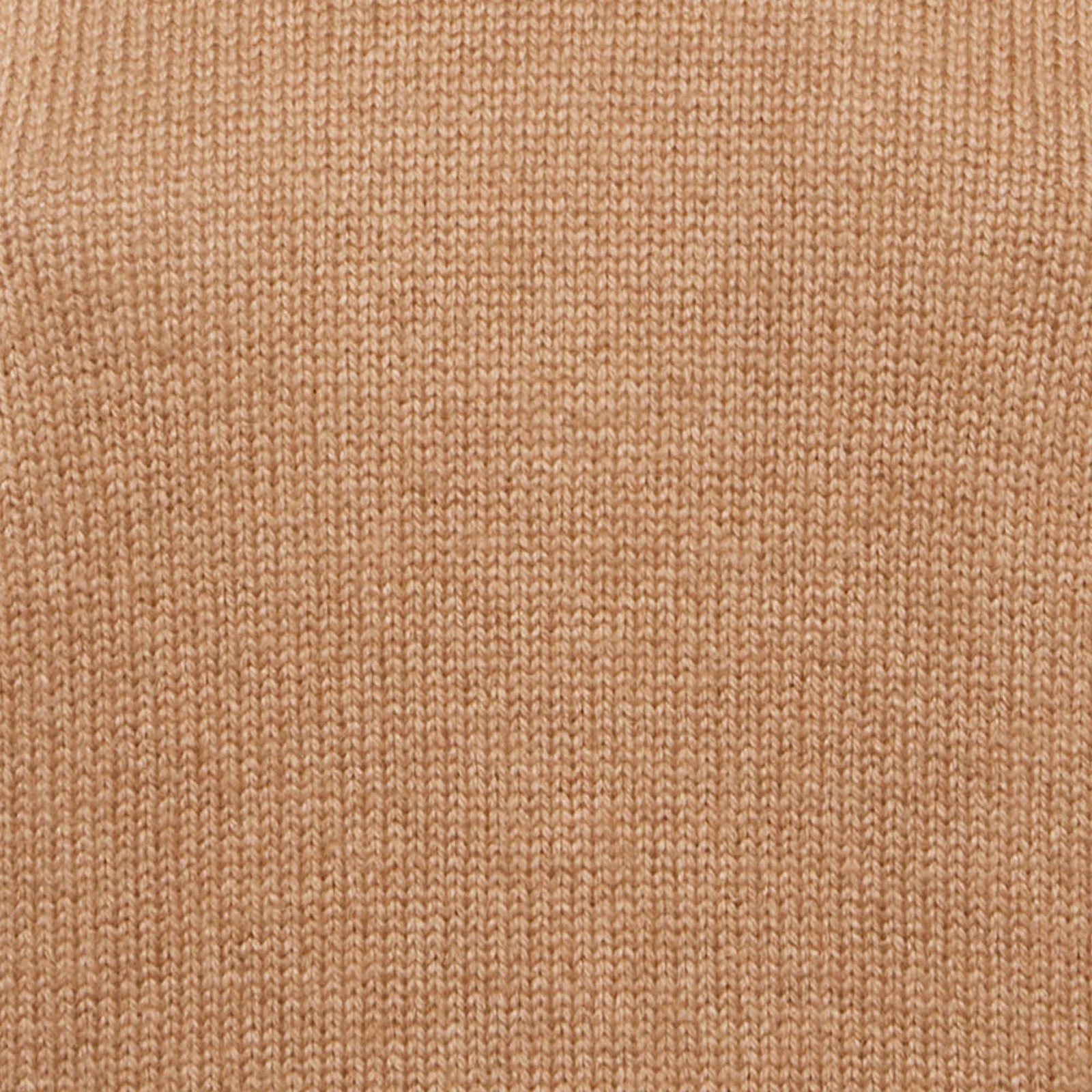 Maglione girocollo Saint Laurent Paris cammello marrone maglia a costine L