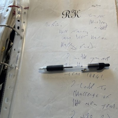 Reggie Kray A4 handgeschriebener 2-seitiger Brief an Robin McGibbon auf Briefpapier