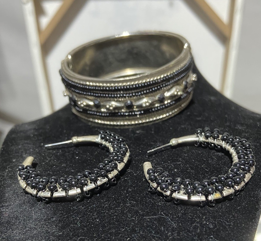 Middle Eastern/Boho Inspired Bangle And Pierced E… - image 2