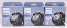 Philips Norelco Shaving Heads Replacement Shaver SH50 (lot of 3) NEW