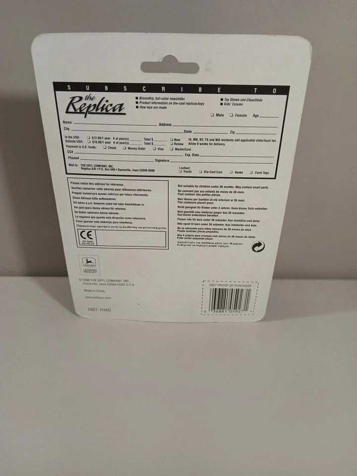 1998 Ertl Farm Country John Deere 8400T Tractor Diecast 1:64 - Image 2 of 2