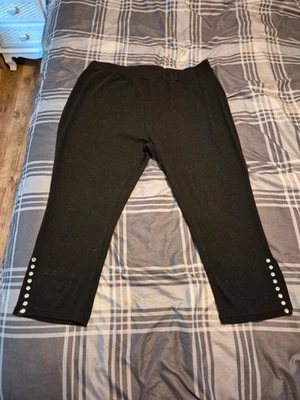 Shein cropped black button trousers 3XL - Image 1 of 3