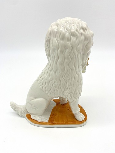 Antique German Porcelain Poodle Mantel Shelf Dog 1910s "2501" READ Wally Dog - Picture 4 of 9