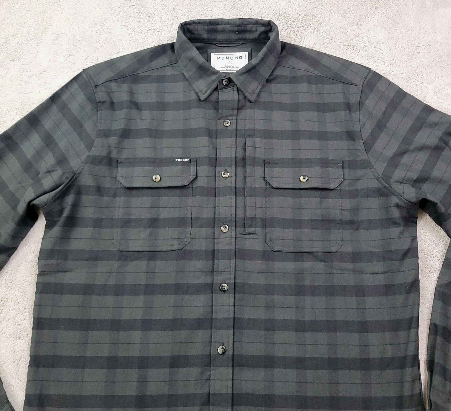 Poncho Performance Flannel Shirt Mens Large Tall Fit Black Canyon Plaid New
Opens in a new window or