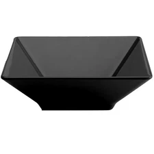 Elite Global Solutions M1212SQ-B Symmetry Black 4.75 Qt. Square Bowl
