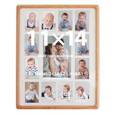 11x14 Picture Frame My First Year Photo Frame Baby Keepsake with Double Mat  ...