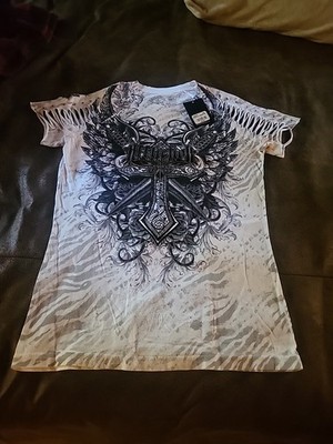 NWT Women's Affliction Shirt S White