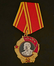 Russia Soviet Union Order of Lenin Medal USSR CCCP 925 Pure Silver Portrait Rare