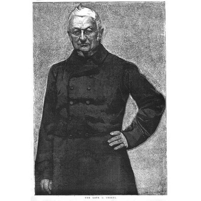Adolphe Thiers Französischer Staatsmann - Antiker Druck 1877