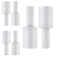 Stretch Wrap Film 6 Pack 4 Inch x 1000 Ft 80 Gauge Industrial With Handle