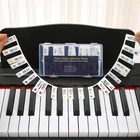 Silicone Piano Keyboard Note Labels Reusable Piano Keyboard Stickers 88-Key