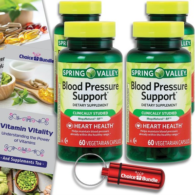 #ad #ad 4 Pack Spring Valley Blood Pressure Support 60 Ct Pill Case amp; Guide $71.88