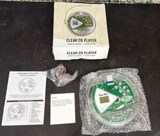 ClearTech Clear CD Player Including Earphones, Portable. OPEN BOX