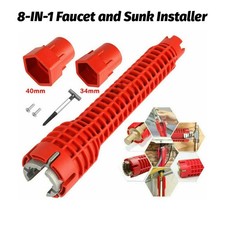 8 in 1 Faucet Sink Installer Home Multi Tool Pipe Wrench For Plumbers Homeowners