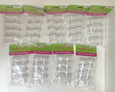 9 Pkgs. Of Krafter s Korner 8pc Mini Storage Containers Snap Lid Plastic 1 x1 