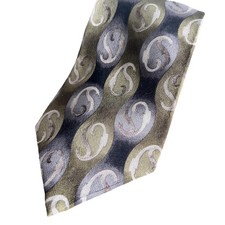Grateful Dead Tie Fire On The Mountain Third Set 100 Silk Green Gray Geometric