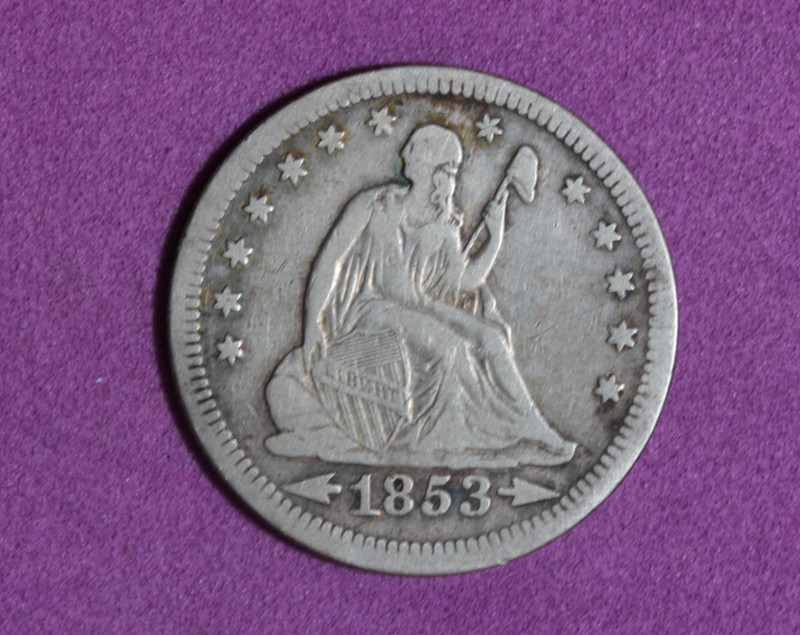 1853- Liberty Quarter Dollar Quar. Dol #P33988