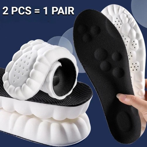 4D Massage Sport Insoles Soft Latex Orthopedic Arch Support Shoe Inserts For Men - Picture 13 of 14