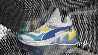 New PUMA Men's LQDCELL Origin sz 11 Shoes Sneakers- White/Bonnie Blue/Yellow(192
