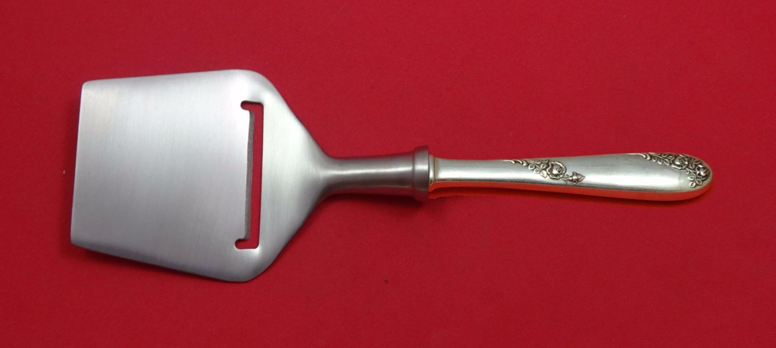 Avión de queso Sweetheart Rose by Lunt plata esterlina con hoja plana HHWS personalizado