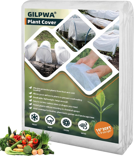 Plant Covers Freeze Protection,10 X 30 FT Frost Blankets for Outdoor Plants,0.9