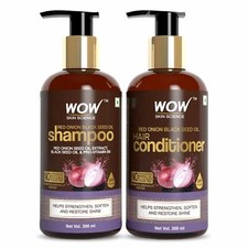 WOW Skin Science Onion Oil Shampoo Conditioner Kit 600 ml Free Shipping