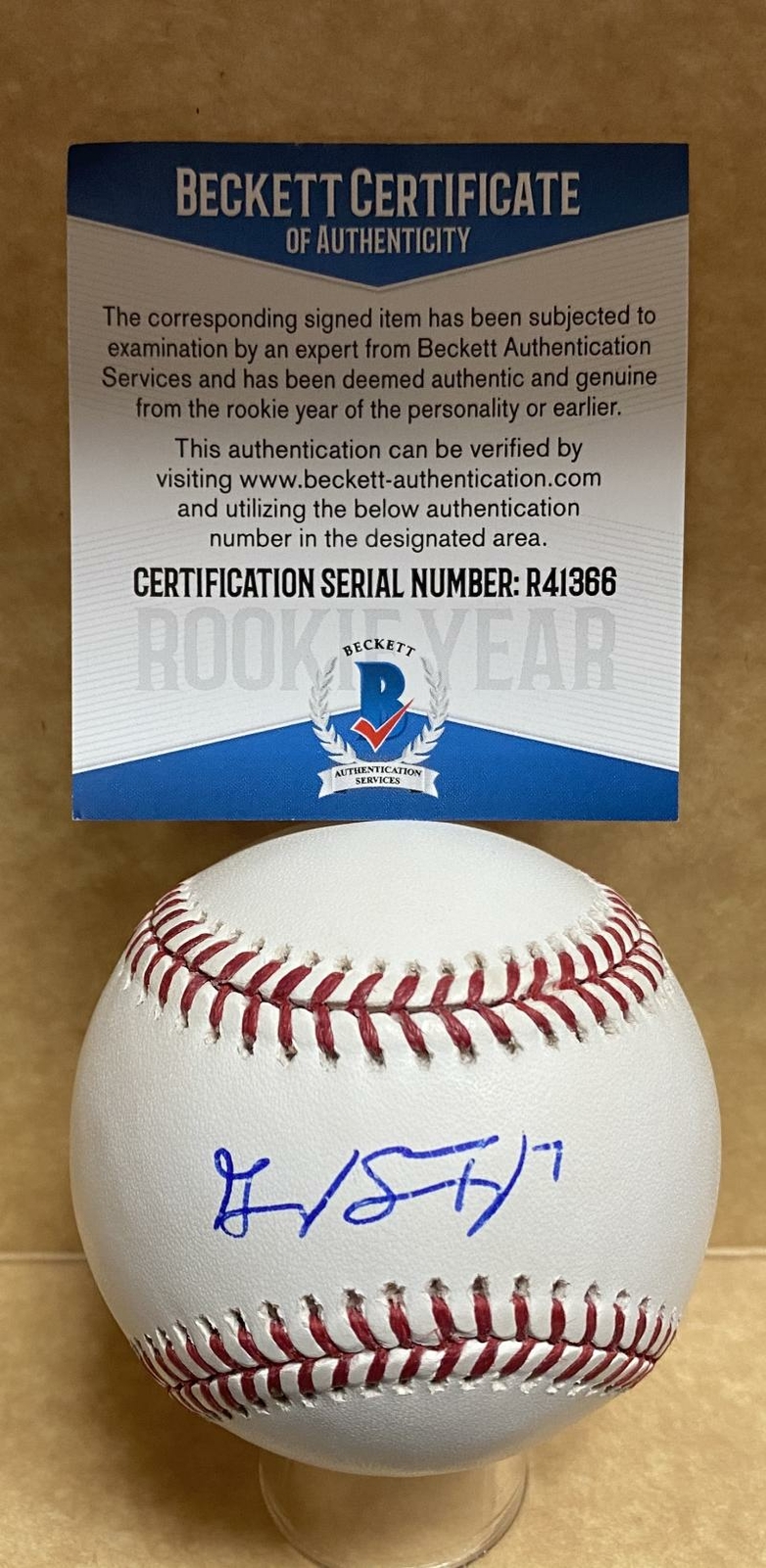 Professional Player Autographed Signed GARRISON SCHWARTZ ATLANTA BRAVES ROOKIE YEAR M.L. BASEBALL BECKETT R41366 