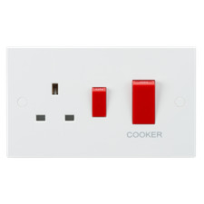 Image of 45A DP Cooker Switch and 13A Socket