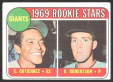 1969 Topps Giants Rookie Stars C. Gutierrez/R. Robertson #16