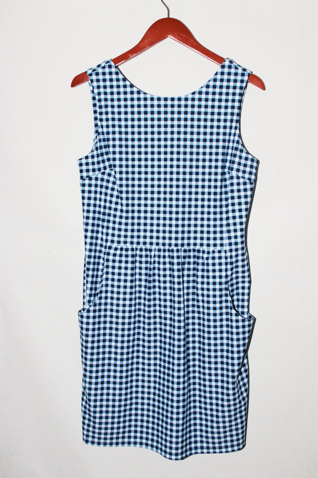 NWT Jude Connally Mary Pat Dress Navy Gingham Pattern size L eBay
