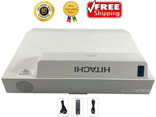 Hitachi CP-AX2503 3LCD Projector Ultra Short Throw 2700 ANSI HDMI 1080p w/Remote