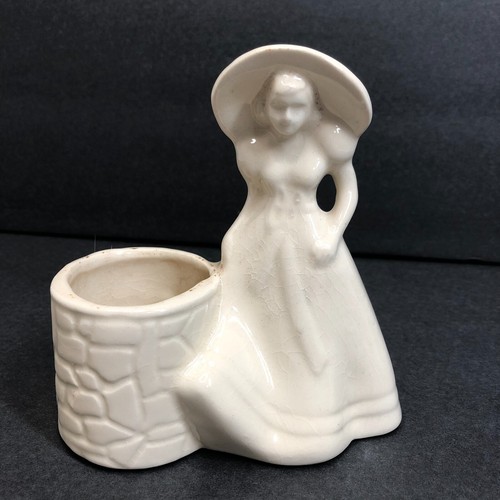 Vintage Shawnee Art Pottery Rebecca At The Well Southern Belle Planter Off White - Picture 2 of 7