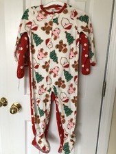 New Boys Carters Romper Reindeer Santa Fleece Footed Outfit 2pc set