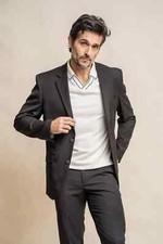 Cavani Men’s Black Slim Fit Suit Clearance Sale Was £224.97