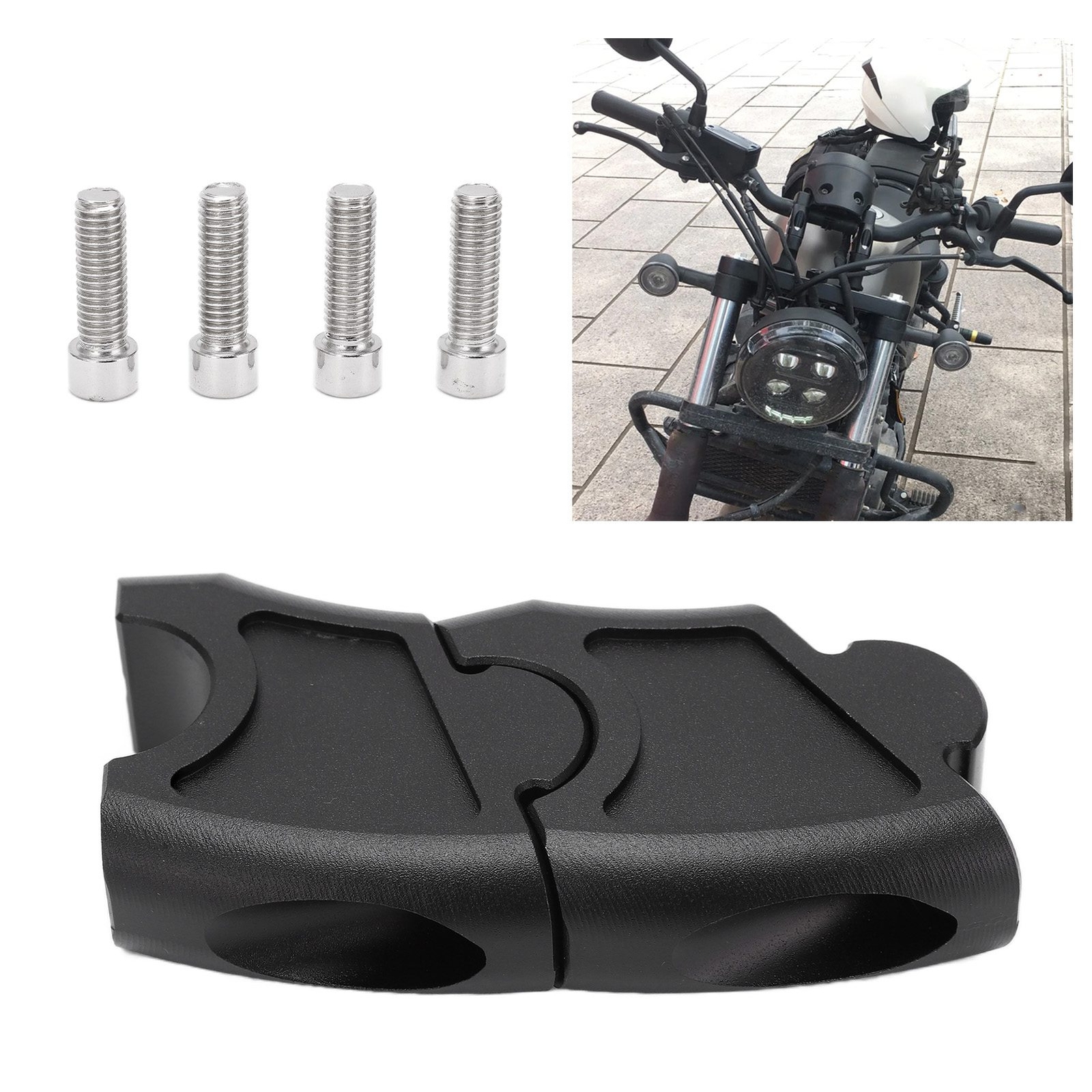 .* Black Motorcycle Handlebar Riser For CMX500 Rebel500 CMX300 1100 ...