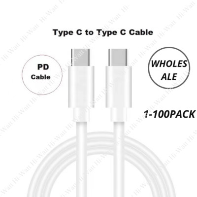 WHOLESALE 60W Dual Type C Fast Charger Charging Cord PD Cable 3/6FT For Samsung 
